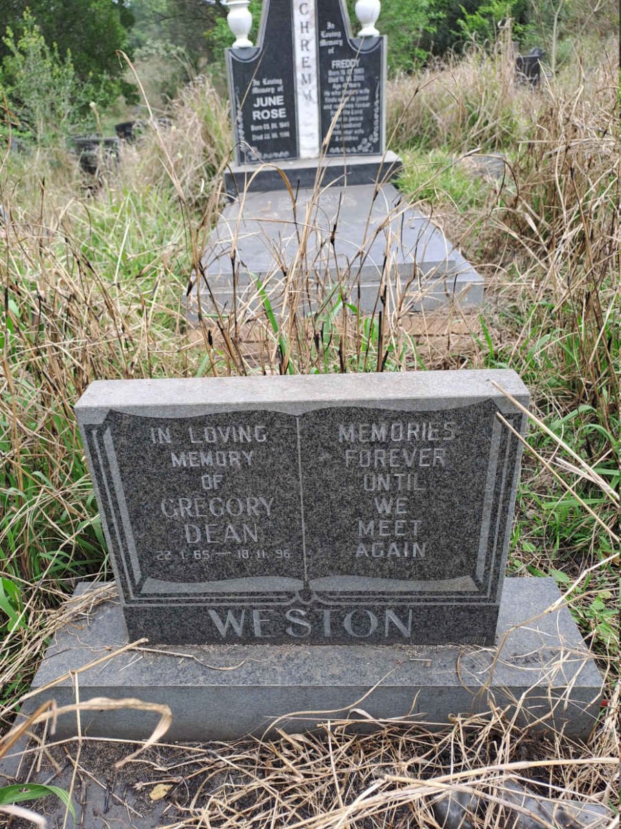 WESTON Gregory Dean 1?65-1996