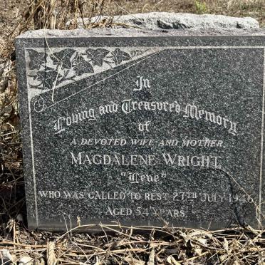 WRIGHT Magdalene -1946