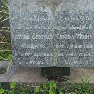 WEARNER Arthur Charles -1948 & Frieda Henny -1966