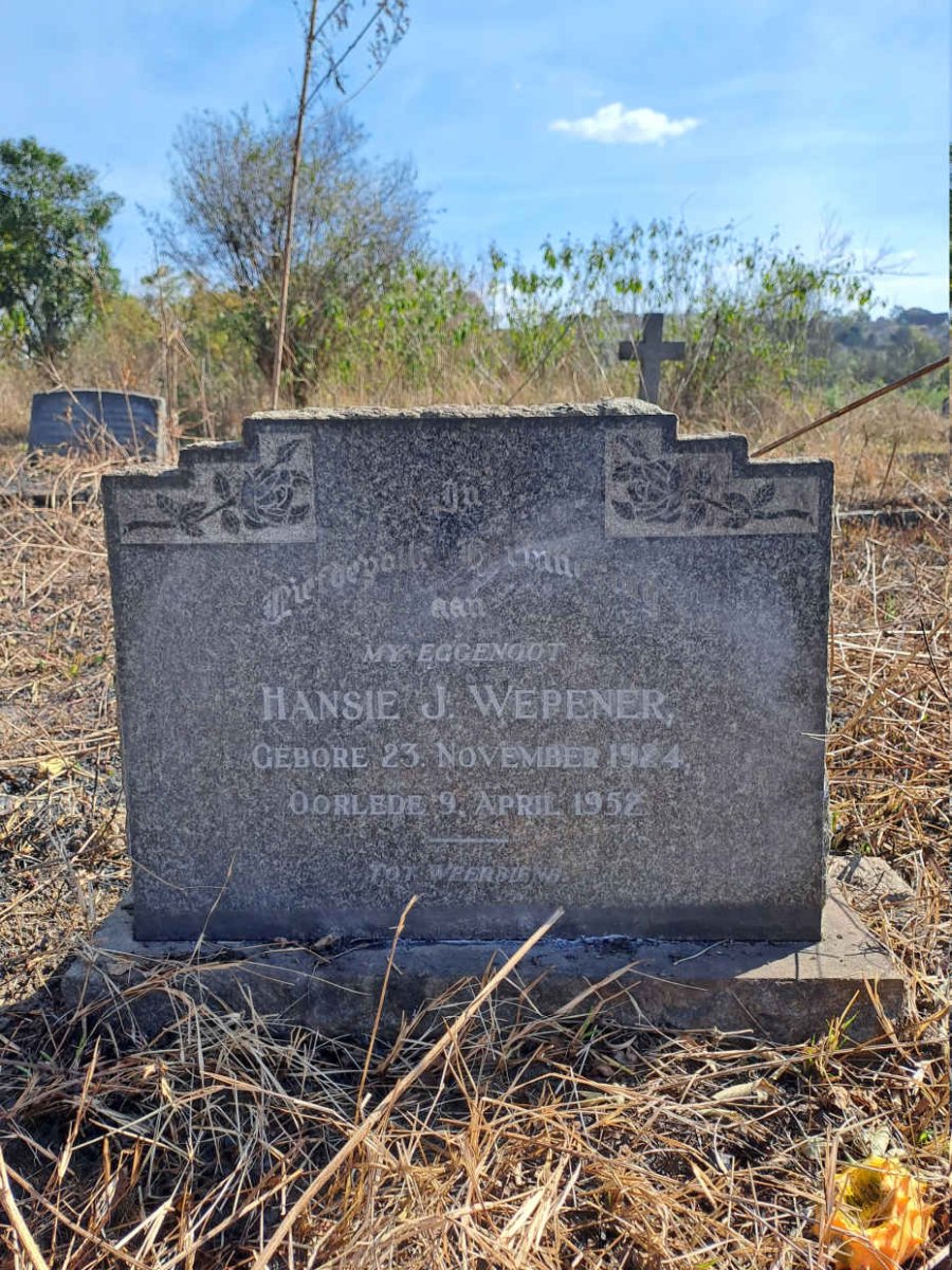 WEPENER Hansie J. 1924-1952