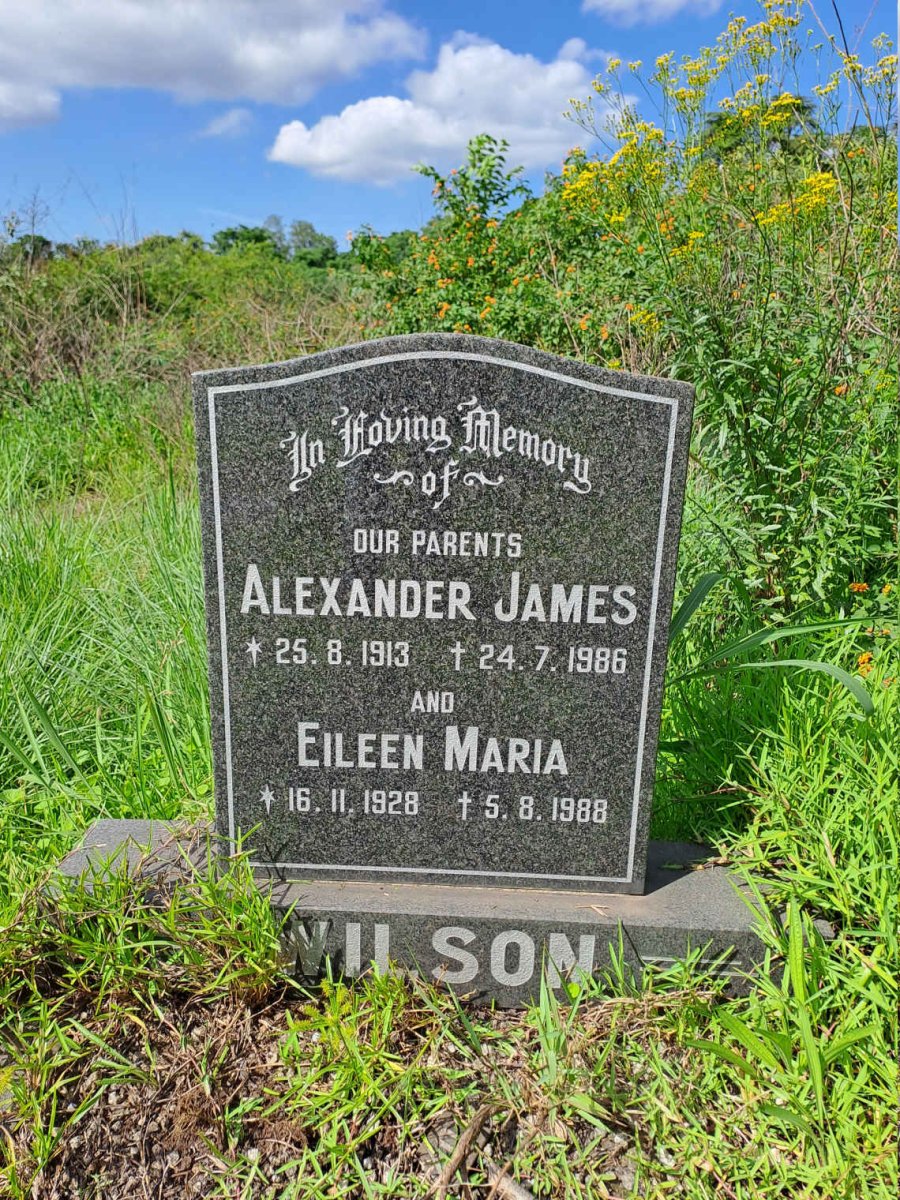 WILSON Alexander James 1913-1986 & Eileen Maria 1928-1988