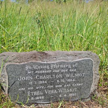 WILMOT John Charlton 1894-1964 & Ethel Vera 1896-1980