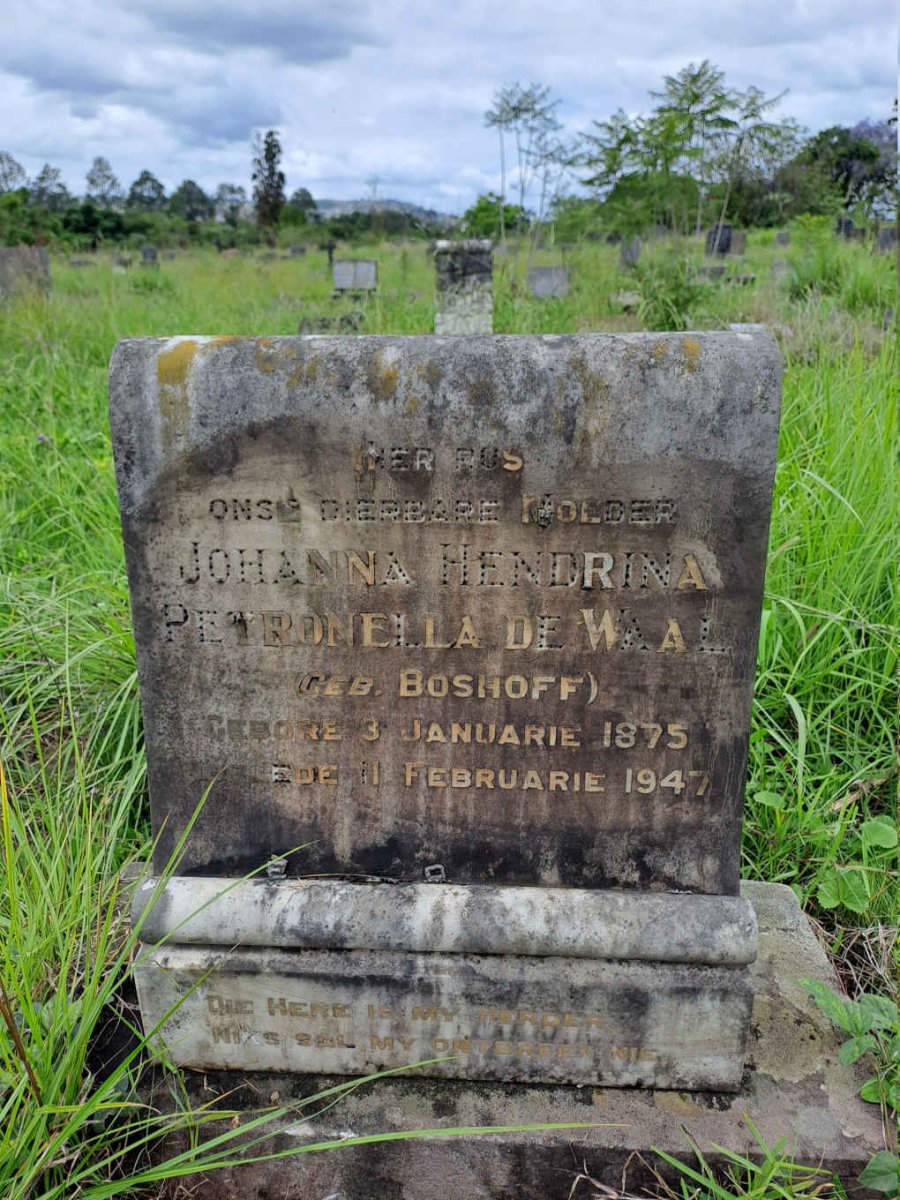 WAAL Johanna Hendrina Petronella, de nee BOSHOFF 1875-1947