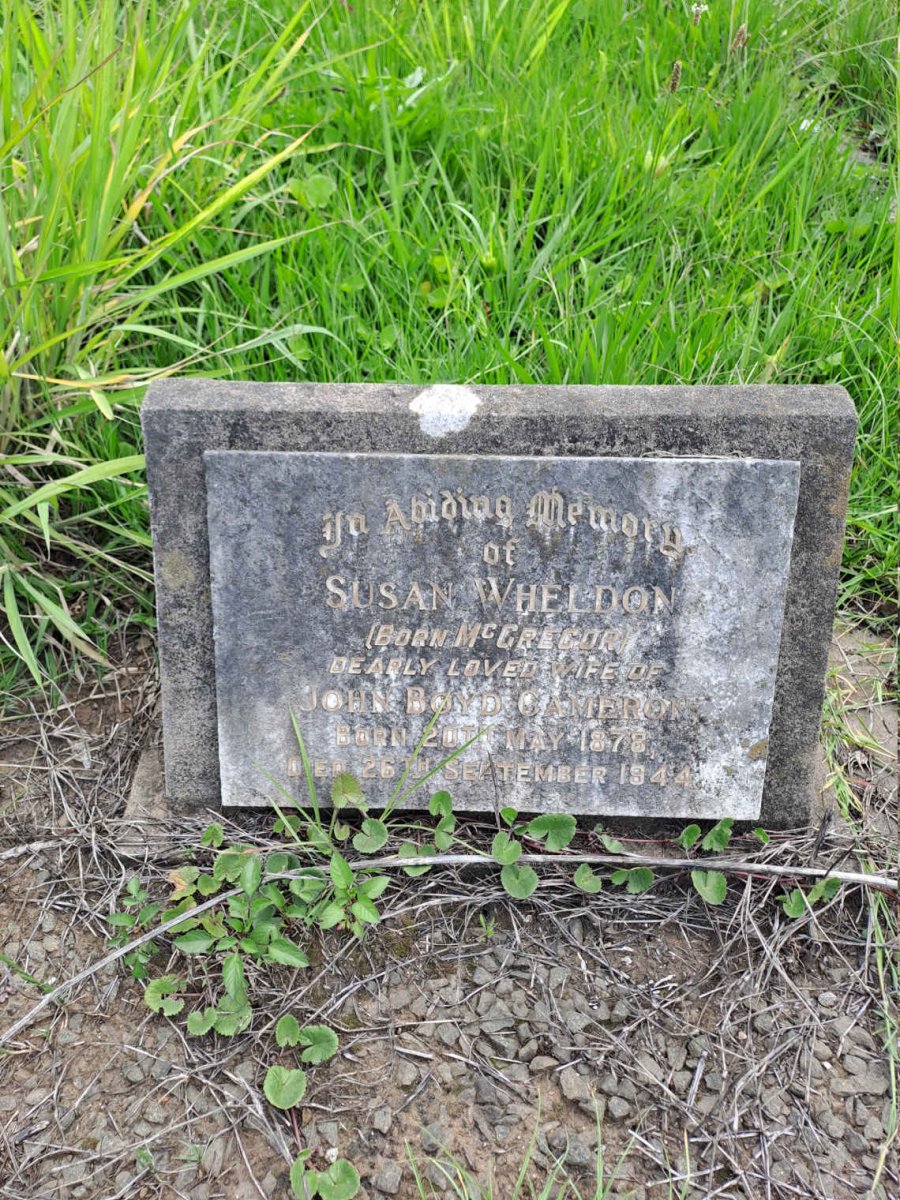 WHELDON Susan nee MCGREGOR 1878-1944