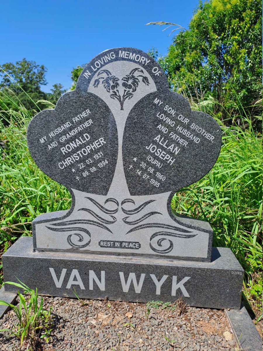 WYK Ronald Christopher, van 1931-1994 :: VAN WYK Allan Joseph 1960-1995