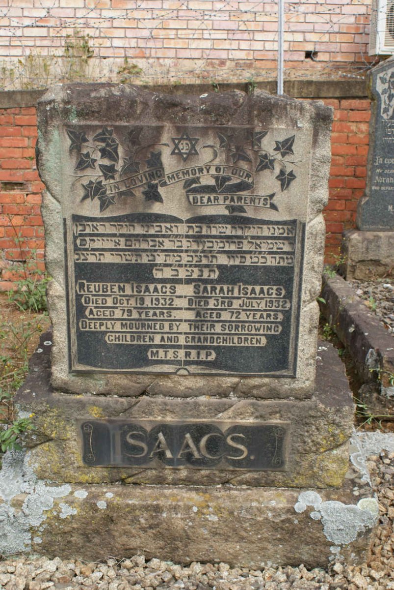 ISAACS Reuben -1932 &amp; Sarah -1932
