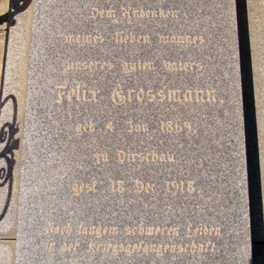 GROSSMANN Felix -1869-1918
