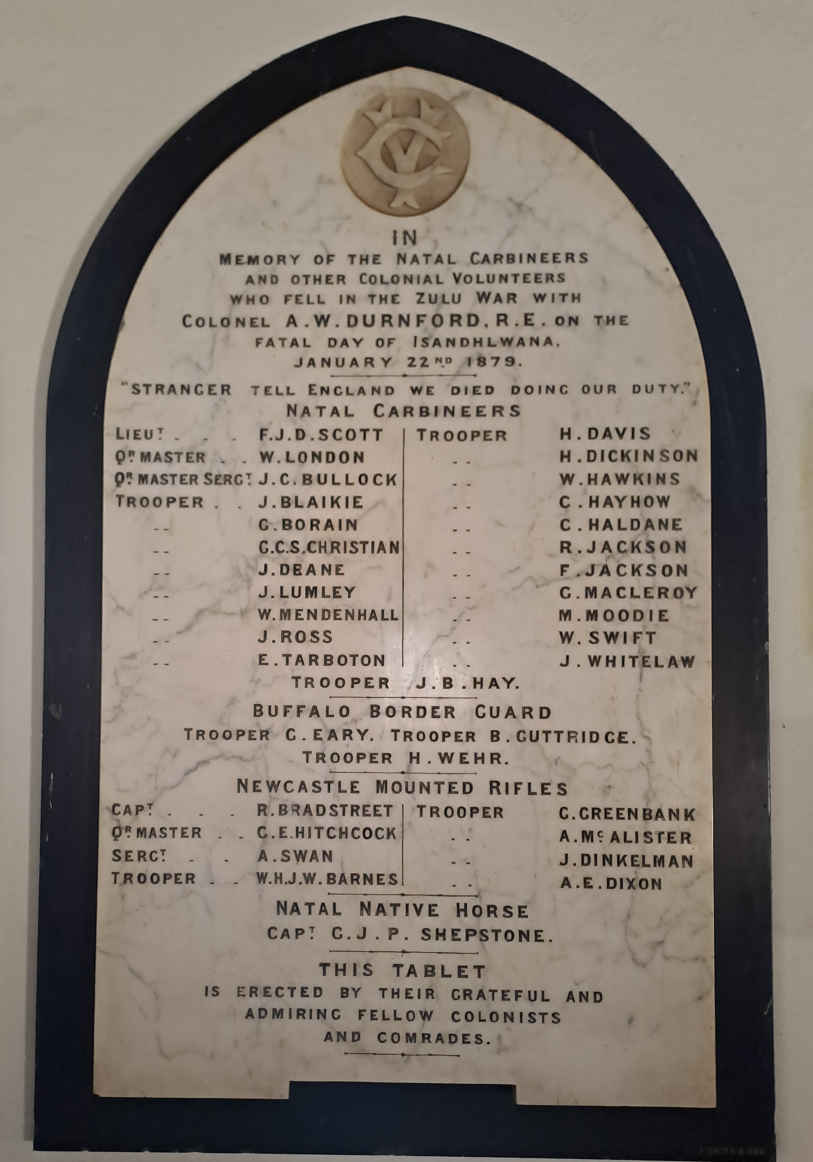 07. NATAL CARBINEERS who fell at Isandhlwana 1879