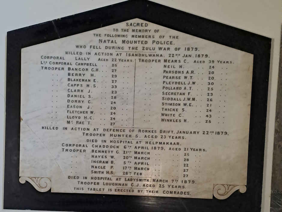 09. NATAL MOUNTED POLICE Died At Isandhlwana: 22 January 1879
