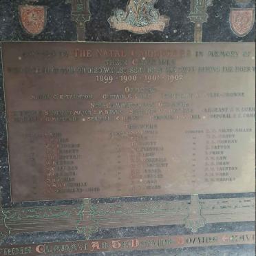 08. Natal Carbineers who fell in action during the Boer War 1899-1902