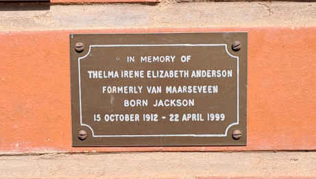 ANDERSON Thelma Irene Elizabeth formerly VAN MAARSEVEEN nee JACKSON
