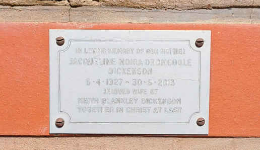 DICKENSON Jacqueline Moira Dromgoole 1927-2013