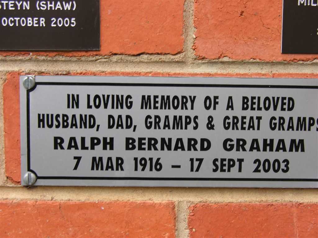 GRAHAM Ralph Bernard 1916-2003