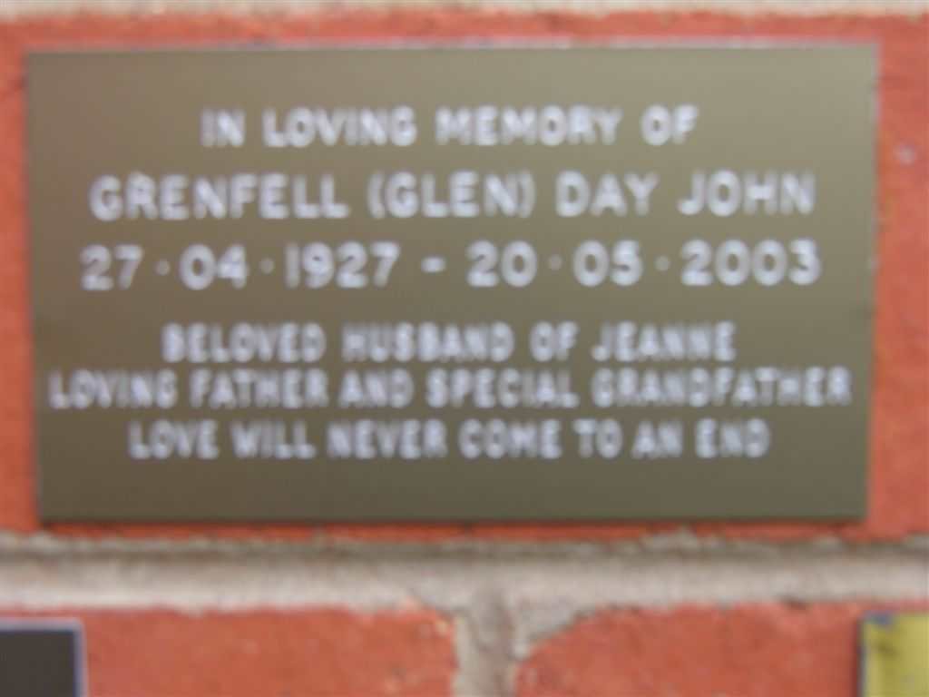JOHN Grenfell Day 1927-2003