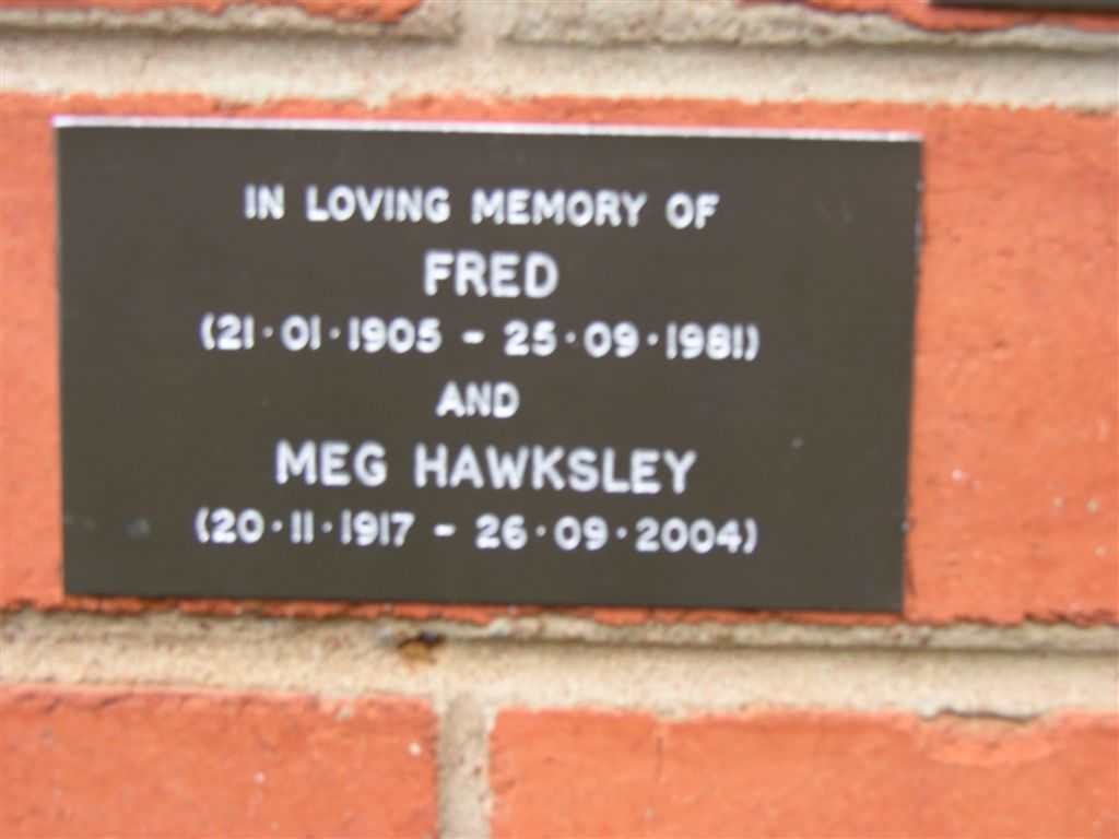 HAWKSLEY Fred 1905-1981 &amp; Meg 1917-2004