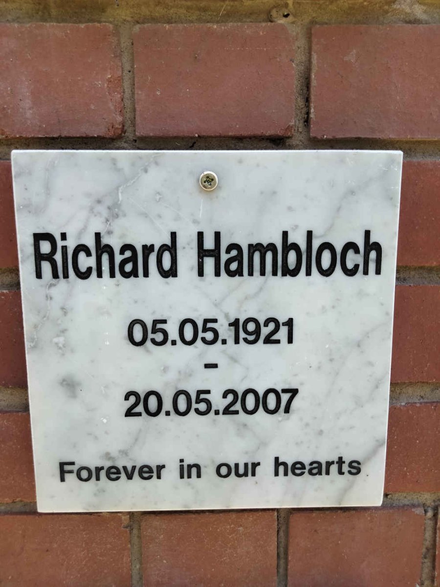 HAMBLOCH Richard 1921-2007