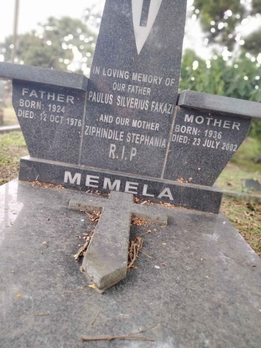 MEMELA Paulus Silverius Fakazi 1924-1976 & Ziphindile Stephania 1936-2002