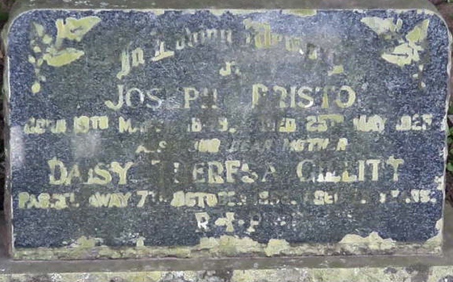 BRISTO Joseph 1849-1925 :: GILLITT Daisy Theresa nee BRISTO 1890-1968
