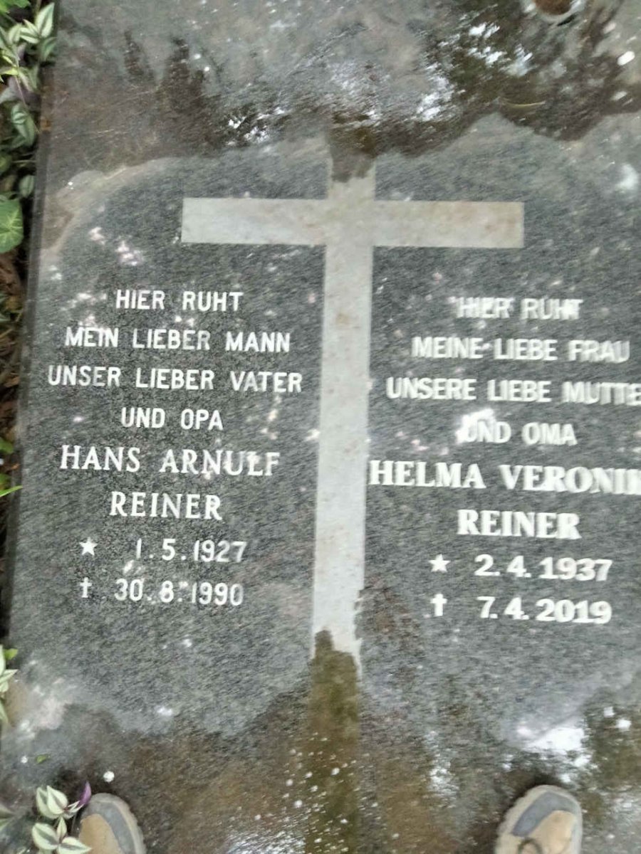 REINER Hans Arnulf 1927-1990 & Helma Veroni? 1937-2019