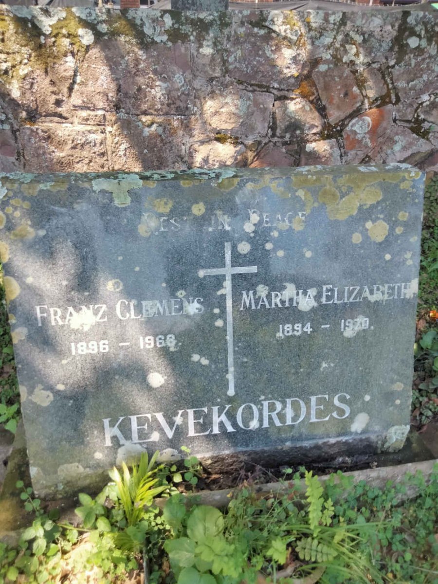 KEVEKORDES Franz Clemens 1896-1968 & Martha Elizabeth 1894-1970
