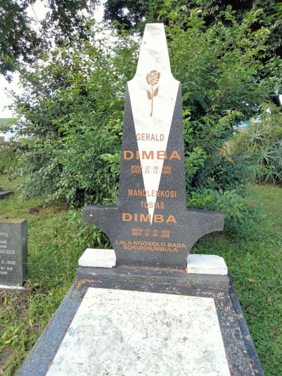 DIMBA Mandlenkosi Tobias 1939-2008 :: DIMBA Gerald 1986-1988 