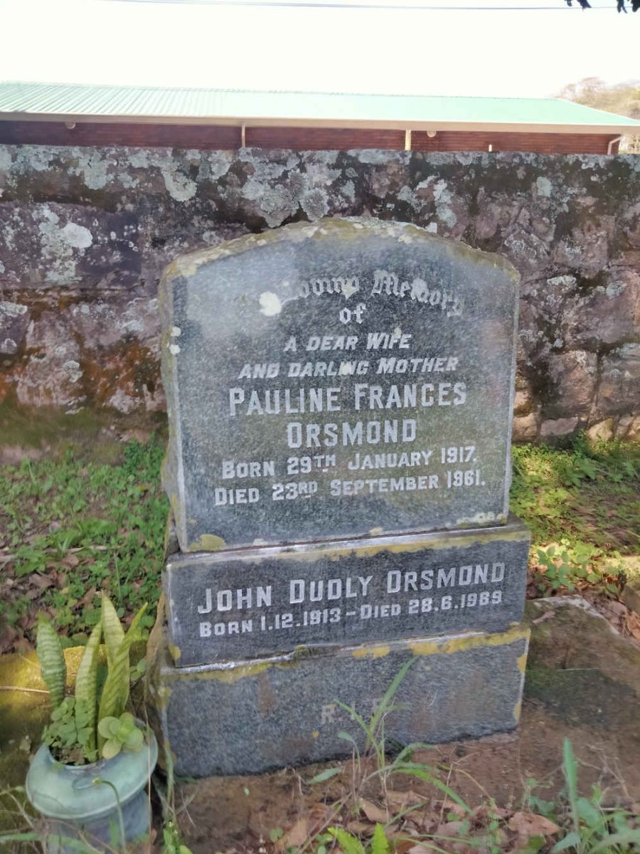 ORSMOND John Dudley 1913-1989 & Pauline Frances 1917-1961