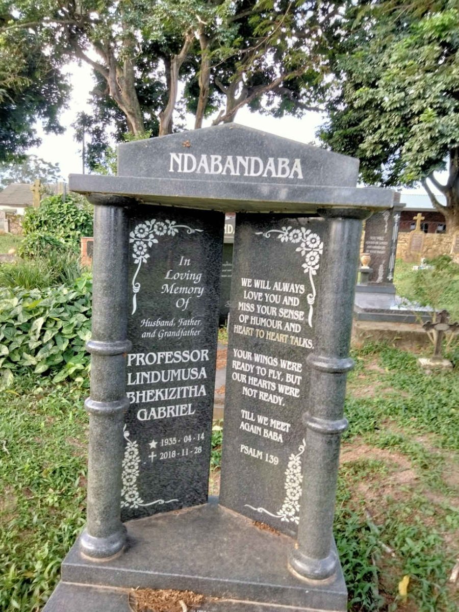 NDABANDABA Professor Lindumusa Bhekizitha Gabriel 1935-2018