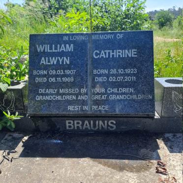 BRAUNS William Alwyn 1907-1969 & Cathrine 1923-2011