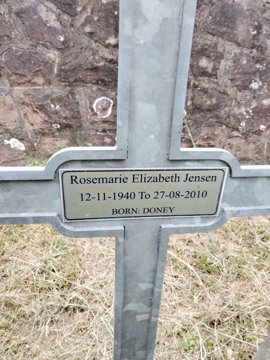 JENSEN Rosemarie Elizabeth nee DONEY 1940-2010