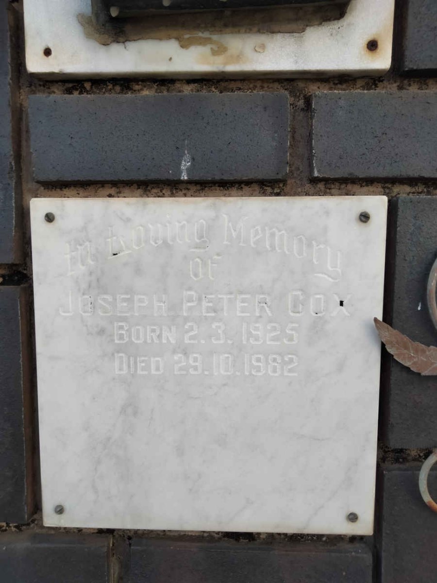 COX Joseph Peter 1925-1982