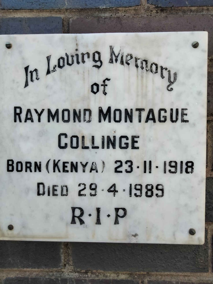 COLLINGE Raymond Montague 1918-1989