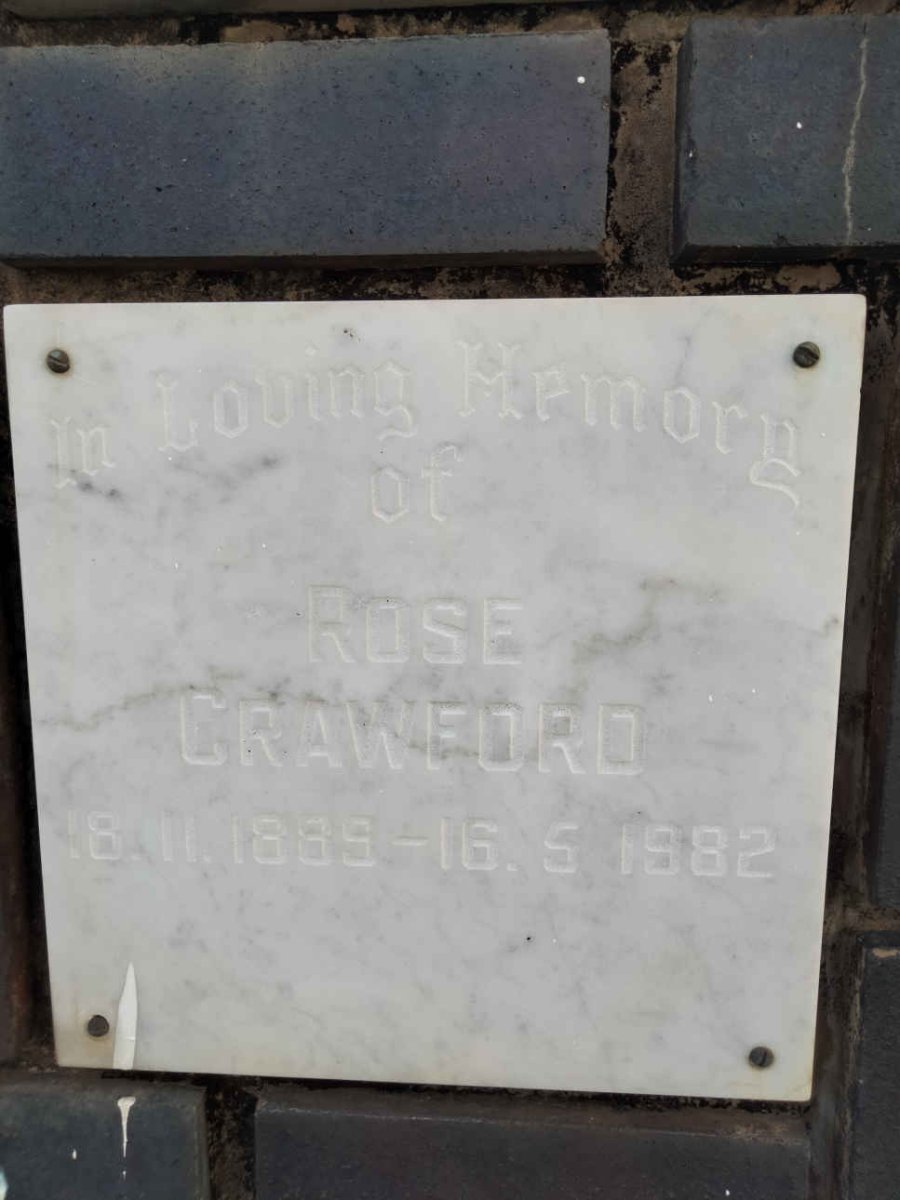 CRAWFORD Rose 1889-1982