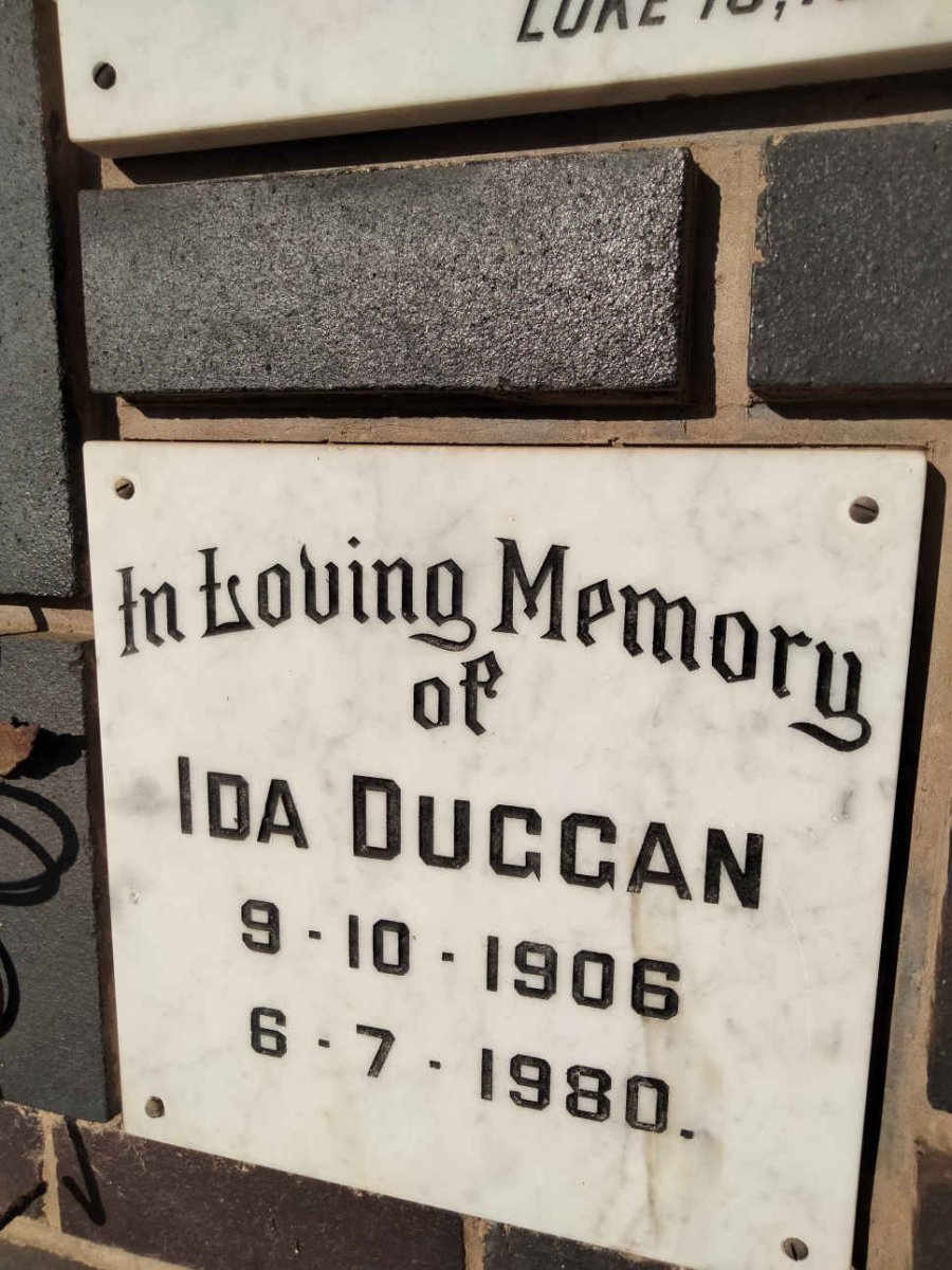 DUGGAN Ida 1906-1980