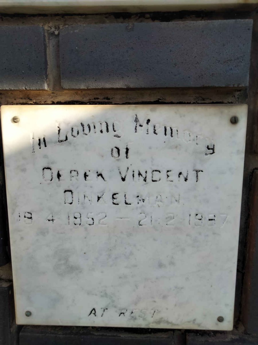 DINKELMAN Derek Vincent 1952-1987