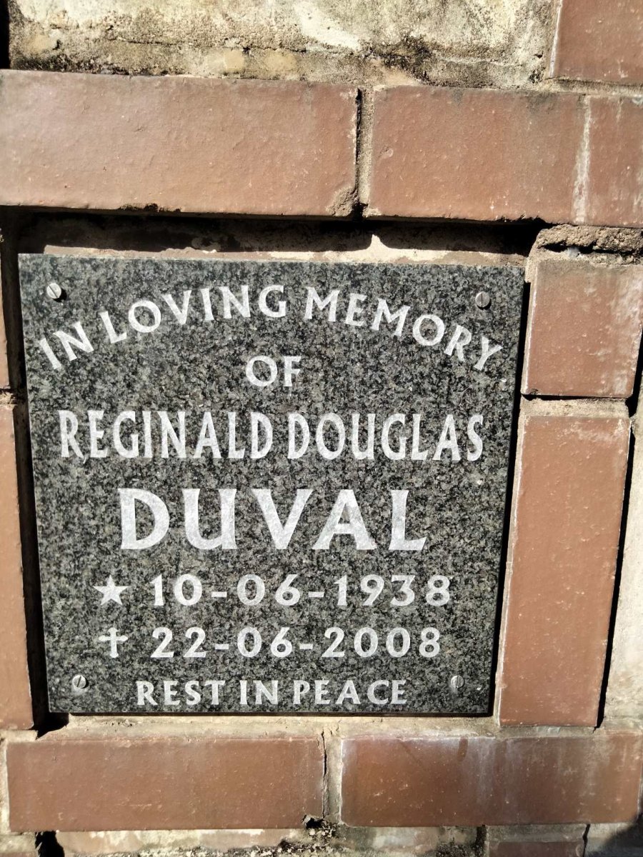 DUVAL Reginald Douglas 1938-2008
