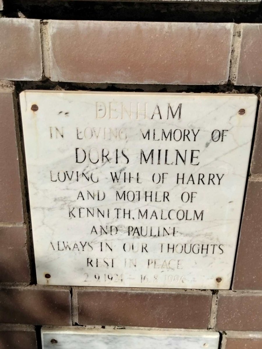 DENHAM Doris Milne 1924-1996