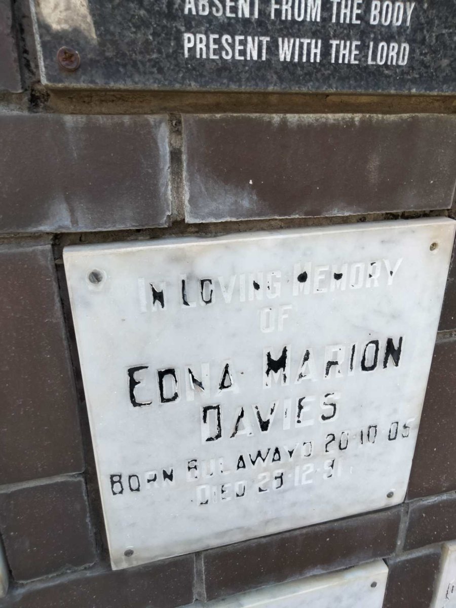 DAVIES Edna Marion 1905-1991