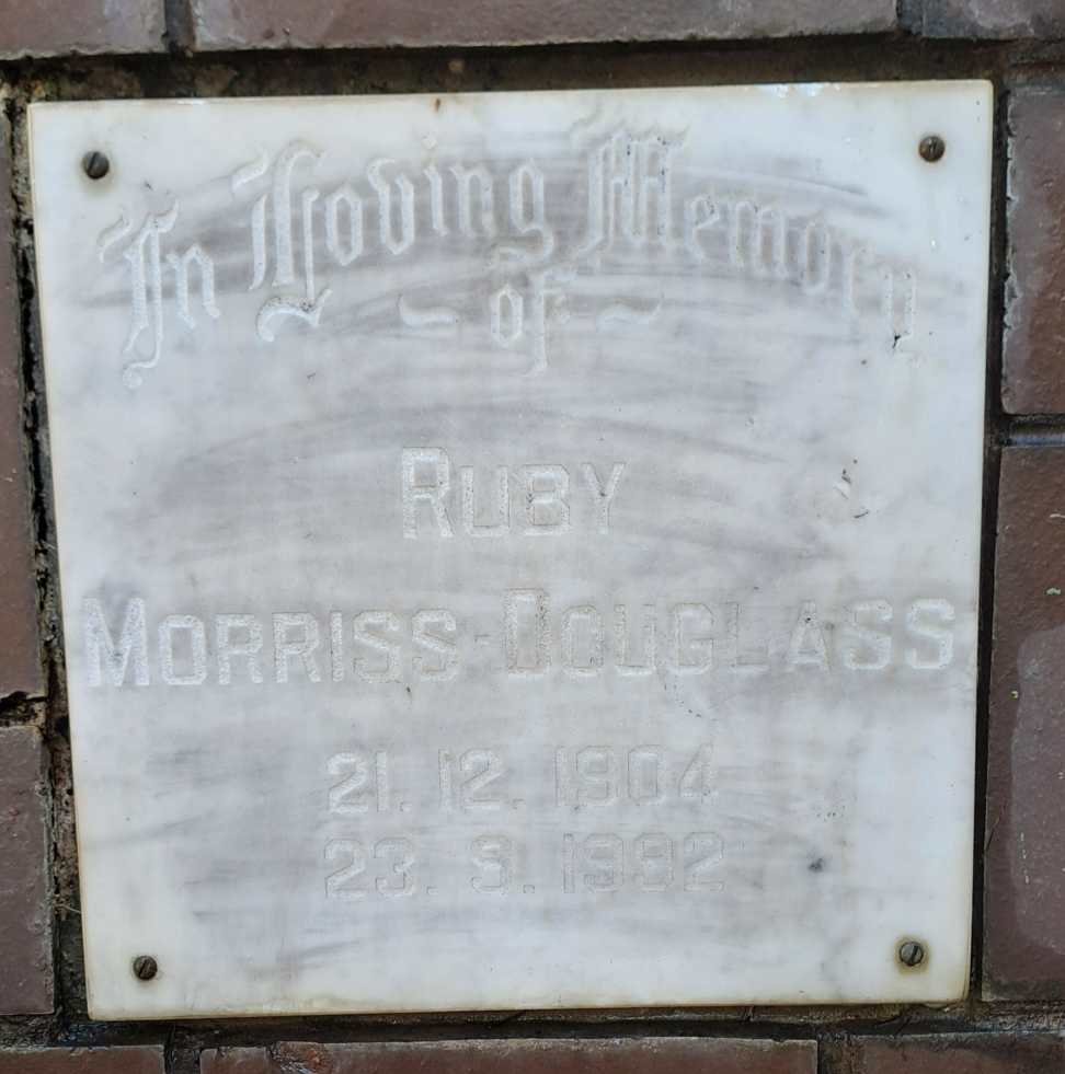 DOUGLASS Ruby, MORRISS- 1904-1992