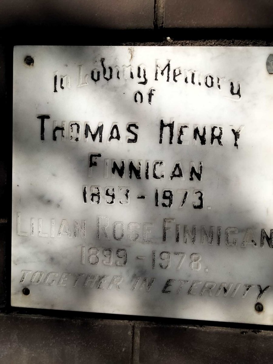FINNIGAN Thomas Henry 1893-1973 &amp; Lilian Rose 1899-1978