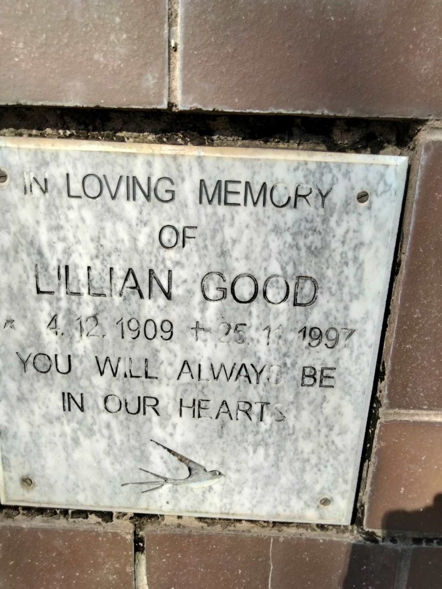 GOOD Lillian 1909-1997