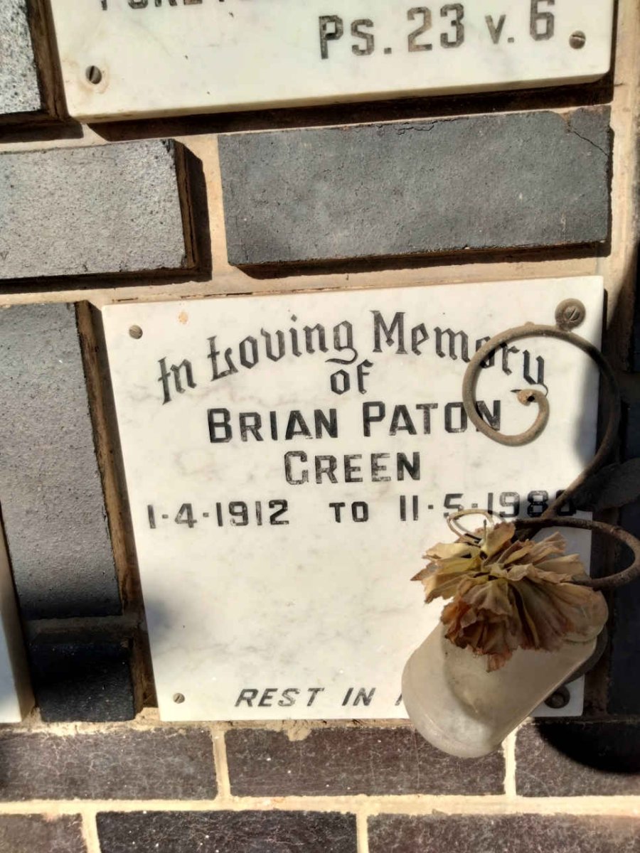 GREEN Brian Paton 1912-198?