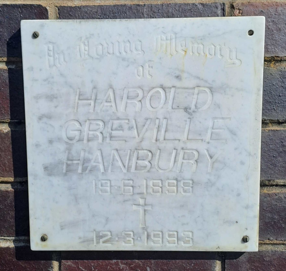 HANBURY Harold Greville 1898-1993