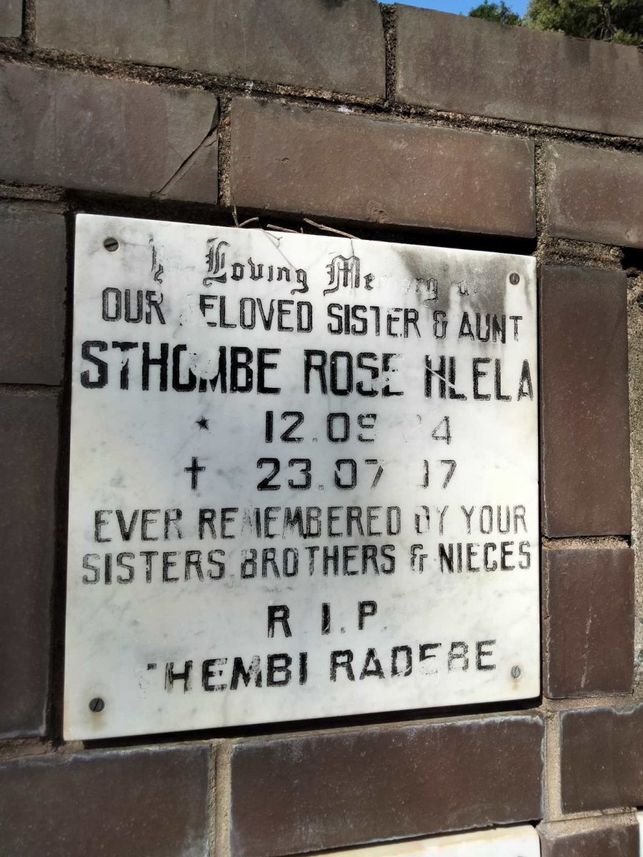 HLELA Sthombe Rose 1984-1997