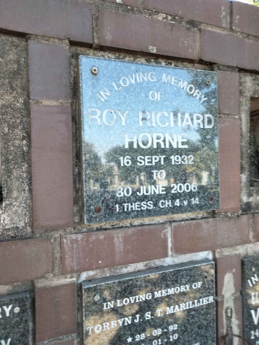 HORNE Roy Richard 1932-2006