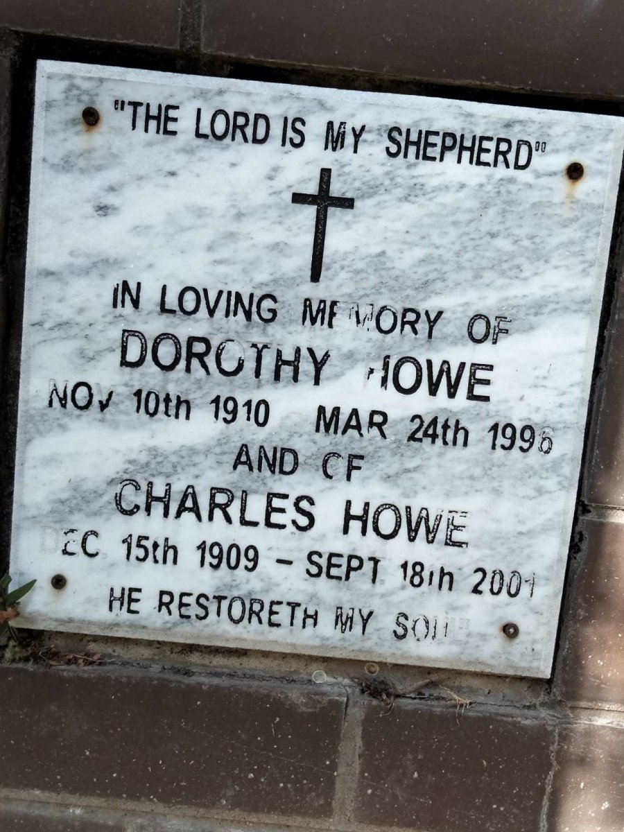 HOWE Charles 1909-2001 &amp; Dorothy 1910-1996