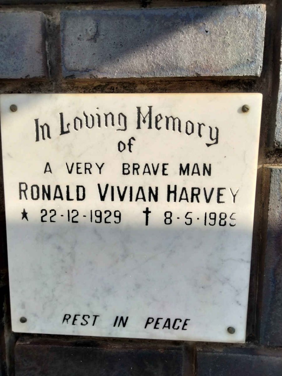 HARVEY Ronald Vivian 1929-1985