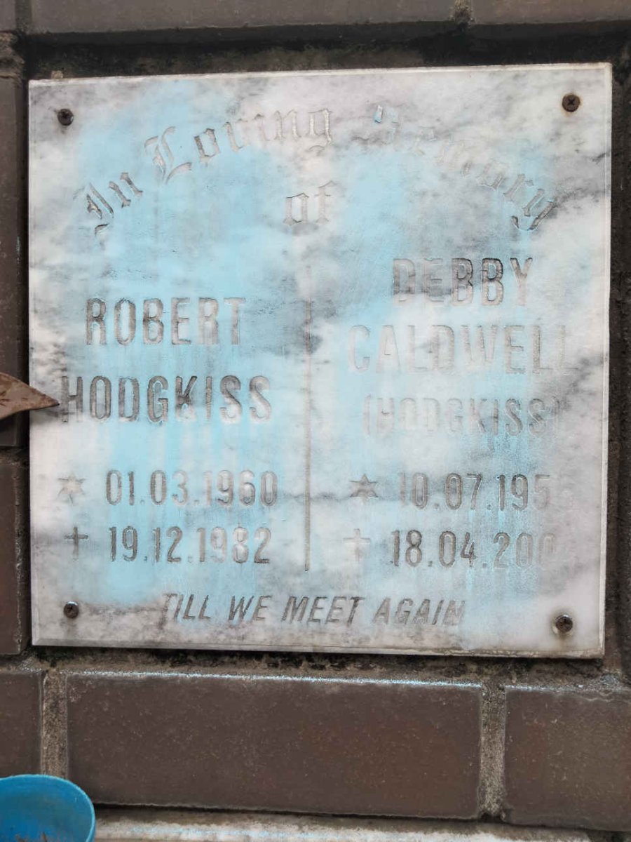 HODGKISS Robert 1960-1982 &amp; Debby CALDWELL 1956-200?