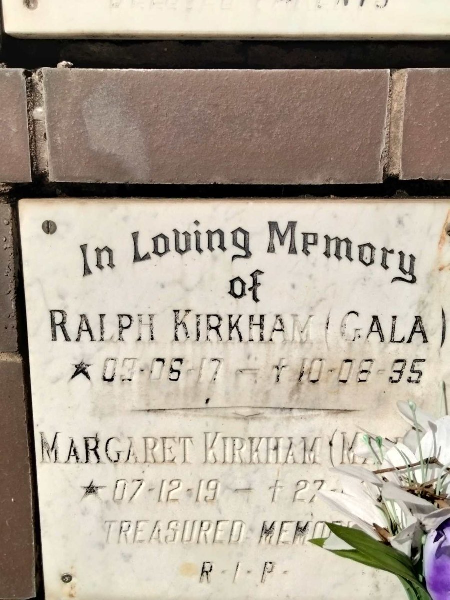 KIRKHAM Ralph 1917-1995 &amp; Margaret 1919-?