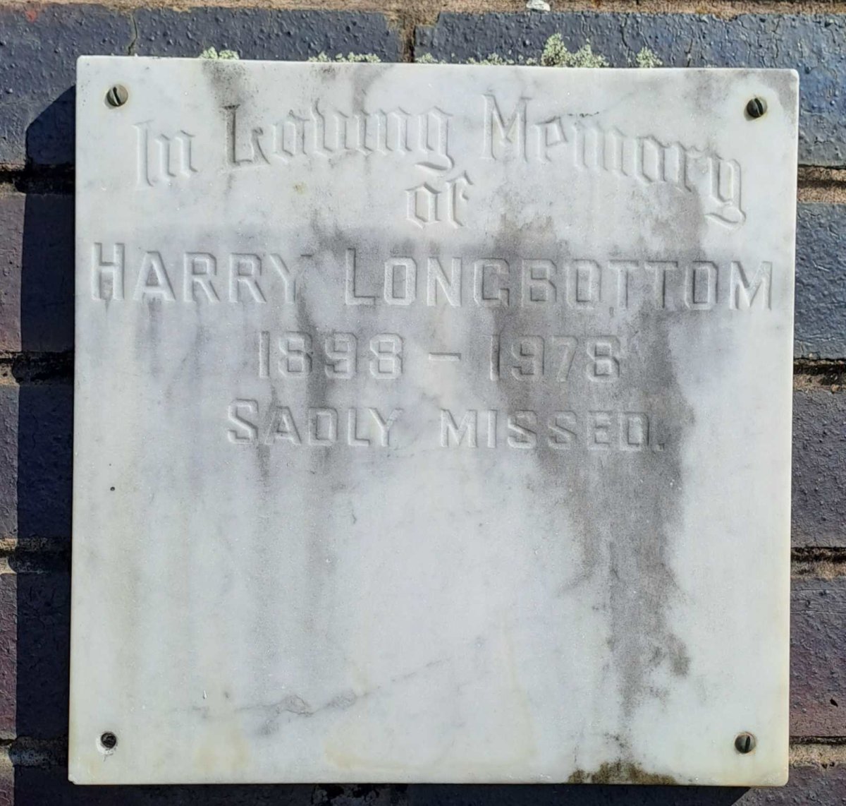 LONGBOTTOM Harry 1898-1978