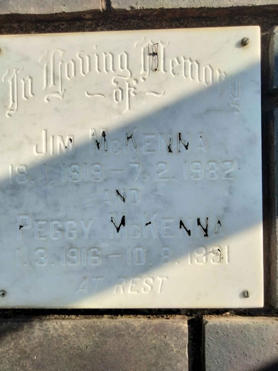 MCKENNA Jim 1919-1982 &amp; Peggy 1916-1991